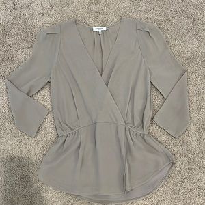 Beautiful light taupe 100% silk blouse from Aritzia